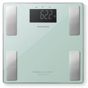 Taurus Bathroom Scale Battery Operated Glass Teal 180kg 3V “Syncro Glass Complete” Taurus Bathroom Scale Battery Operated Glass Teal 180kg 3V “Syncro Glass Complete”