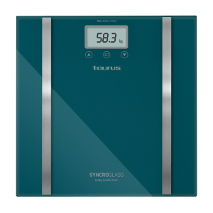 Taurus Bathroom Scale Battery Operated Glass Teal 180kg 3V “Syncro Glass” Taurus Bathroom Scale Battery Operated Glass Teal 180kg 3V “Syncro Glass”