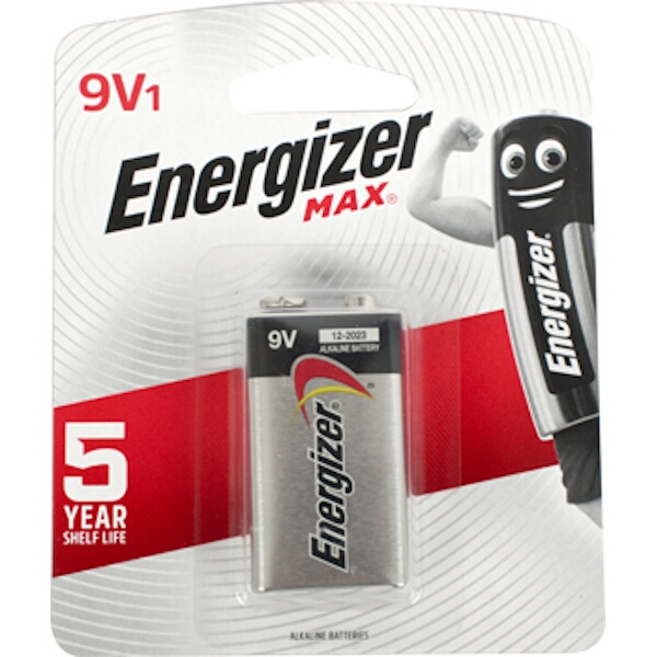 Energizer 9v MAX Alkaline Battery Card 1 Energizer 9v MAX Alkaline Battery Card 1