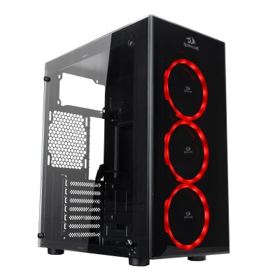 Redragon Thundercracker 3XRGB Led Temepered Glass Gaming Chassis – Black Redragon Thundercracker 3XRGB Led Temepered Glass Gaming Chassis – Black