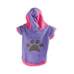 Dog Sweatshirt with Hoodie – Paws – XXL – Light Purple Dog Sweatshirt with Hoodie – Paws – XXL – Light Purple