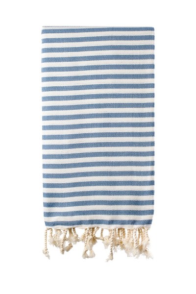 Turkish Bath / Beach Towel (100% Cotton) – SUD – Blue & Cream (100x180cm) Turkish Bath / Beach Towel (100% Cotton) – SUD – Blue & Cream (100x180cm)