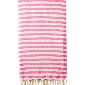 Turkish Bath / Beach Towel (100% Cotton) – SUD – Pink & Cream (100x180cm) Turkish Bath / Beach Towel (100% Cotton) – SUD – Pink & Cream (100x180cm)