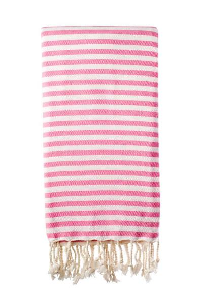 Turkish Bath / Beach Towel (100% Cotton) – SUD – Pink & Cream (100x180cm) Turkish Bath / Beach Towel (100% Cotton) – SUD – Pink & Cream (100x180cm)