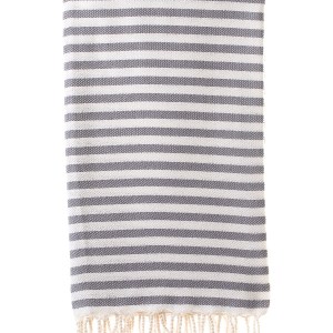 Turkish Bath / Beach Towel (100% Cotton) – SUD – Grey & Cream (100x180cm) Turkish Bath / Beach Towel (100% Cotton) – SUD – Grey & Cream (100x180cm)