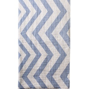Turkish Bath / Beach Towel (100% Cotton) – Zig Zag – Blue (100x180cm) Turkish Bath / Beach Towel (100% Cotton) – Zig Zag – Blue (100x180cm)