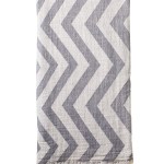 Turkish Bath / Beach Towel (100% Cotton) – Zig Zag – Grey (100x180cm) Turkish Bath / Beach Towel (100% Cotton) – Zig Zag – Grey (100x180cm)