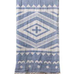 Turkish Bath / Beach Towel (100% Cotton) – Cross- Blue (100x180cm) Turkish Bath / Beach Towel (100% Cotton) – Cross- Blue (100x180cm)
