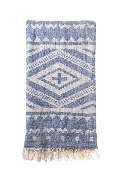 Turkish Bath / Beach Towel (100% Cotton) – Cross- Blue (100x180cm) Turkish Bath / Beach Towel (100% Cotton) – Cross- Blue (100x180cm)
