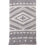 Turkish Bath / Beach Towel (100% Cotton) – Cross- Grey (100x180cm) Turkish Bath / Beach Towel (100% Cotton) – Cross- Grey (100x180cm)