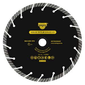 Samedia Diamond Blade 230mm Turbo Segm. Ind Masonry Brickwork Solid Bcs Samedia Diamond Blade 230mm Turbo Segm. Ind Masonry Brickwork Solid Bcs