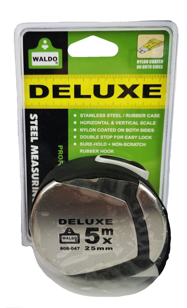 Waldo – Tape Measure – Deluxe Steel (5m x 25mm) Waldo – Tape Measure – Deluxe Steel (5m x 25mm)