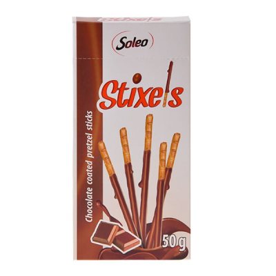Solea – Stixels – Chocolate Coated Pretzels – Party – 50g – 24 Pack Solea – Stixels – Chocolate Coated Pretzels – Party – 50g – 24 Pack