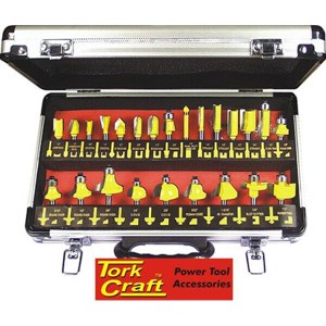 Tork Craft Router Bit Set 24 Piece 1/2″ Shank Aluminium Case Tork Craft Router Bit Set 24 Piece 1/2″ Shank Aluminium Case