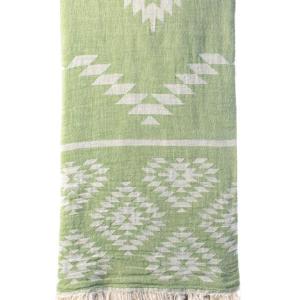 Turkish Bath / Beach Towel (100% Cotton) – Kelim Pink (95x175cm) – Sage Turkish Bath / Beach Towel (100% Cotton) – Kelim Pink (95x175cm) – Sage