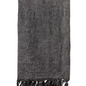 Turkish Bath / Beach Towel (100% Cotton) – Stonewashed Range (85x160cm) – Black Turkish Bath / Beach Towel (100% Cotton) – Stonewashed Range (85x160cm) – Black