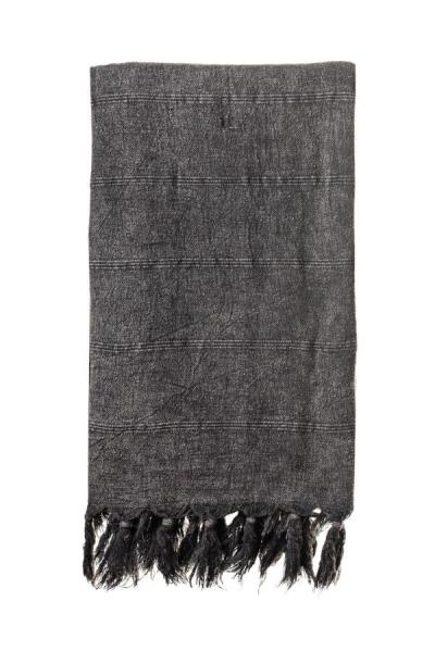 Turkish Bath / Beach Towel (100% Cotton) – Stonewashed Range (85x160cm) – Black Turkish Bath / Beach Towel (100% Cotton) – Stonewashed Range (85x160cm) – Black