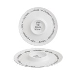 Home Classix snack platter white / black wording Home Classix snack platter white / black wording