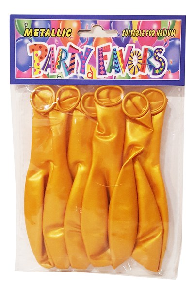 Metallic Gold Balloons – Pack of 6 Metallic Gold Balloons – Pack of 6