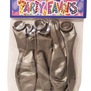 Metallic Silver Balloons – Pack of 6 Metallic Silver Balloons – Pack of 6