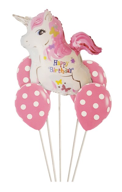 Balloon Bouquet – Happy Birthday – Unicorn Balloon Bouquet – Happy Birthday – Unicorn
