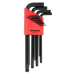 Bondhus Ball End L-Wrench 10Pc Set 1.5-10mm Incl. 7mm Proguard Finish Bondhus Ball End L-Wrench 10Pc Set 1.5-10mm Incl. 7mm Proguard Finish