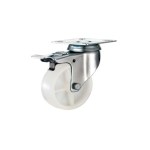 Tradequip – White Polypropylene Castor Top Plate Swivel with Brake 75mm Tradequip – White Polypropylene Castor Top Plate Swivel with Brake 75mm