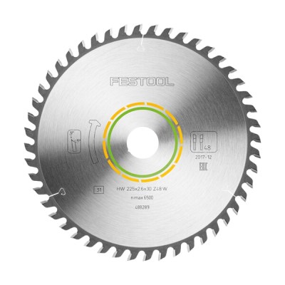 FESTOOL FINE TOOTH SAW BLADE 225X2,6X30 W48 488289 FESTOOL FINE TOOTH SAW BLADE 225X2,6X30 W48 488289