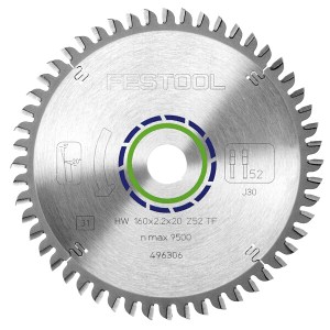 FESTOOL SPECIAL SAW BLADE 160X2,2X20 TF52 496306 FESTOOL SPECIAL SAW BLADE 160X2,2X20 TF52 496306