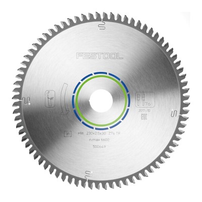 FESTOOL SPECIAL SAW BLADE 230X2,5X30 TF76 500649 FESTOOL SPECIAL SAW BLADE 230X2,5X30 TF76 500649