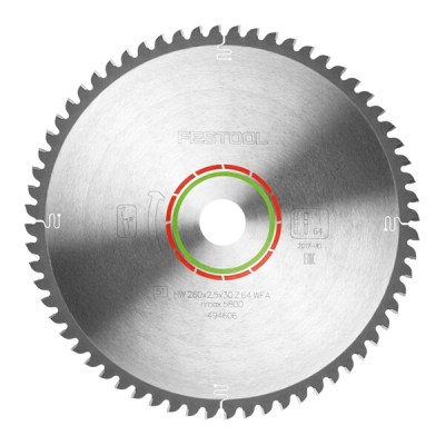 FESTOOL SPECIAL SAW BLADE 260X2,5X30 WZ/FA64 494606 FESTOOL SPECIAL SAW BLADE 260X2,5X30 WZ/FA64 494606
