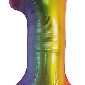 Rainbow Foil Balloon – Number 1 Rainbow Foil Balloon – Number 1