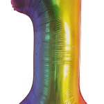 Rainbow Foil Balloon – Number 1 Rainbow Foil Balloon – Number 1