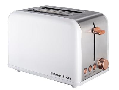Russell Hobbs – 2 Slice Rose Gold Toaster – White Russell Hobbs – 2 Slice Rose Gold Toaster – White