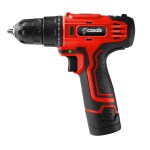Casals Drill Cordless With Extra Battery Plastic Red 10mm 12V Casals Drill Cordless With Extra Battery Plastic Red 10mm 12V
