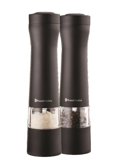 Russell Hobbs – Black LED Electric Salt & Pepper Mill Set Russell Hobbs – Black LED Electric Salt & Pepper Mill Set