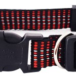 Reflective Dog Collar – Black and Red – Medium Reflective Dog Collar – Black and Red – Medium