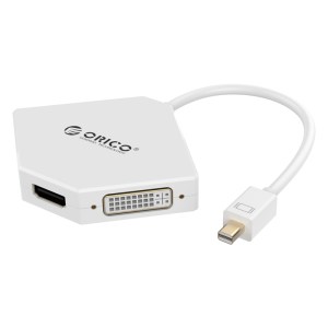 Orico Mini DisplayPort to HDMI|DVI|VGA Adapter – White Orico Mini DisplayPort to HDMI|DVI|VGA Adapter – White