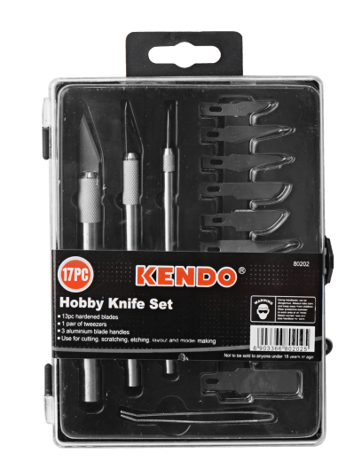 Kendo – Knifes and Blades Cutting Set – Vinyl, Crafting, Hobby (17 Piece) Kendo – Knifes and Blades Cutting Set – Vinyl, Crafting, Hobby (17 Piece)