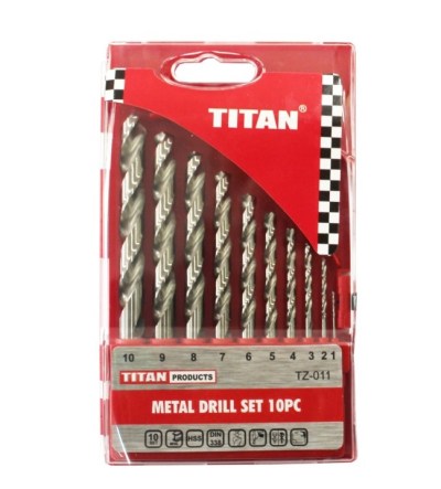 TITAN – Metal Drill Bit Set – 10 Piece TITAN – Metal Drill Bit Set – 10 Piece