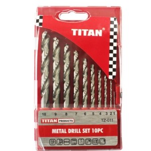 TITAN – Metal Drill Bit Set – 10 Piece TITAN – Metal Drill Bit Set – 10 Piece