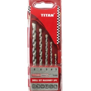 TITAN – Masonry Drill Bit Set – 5 Piece TITAN – Masonry Drill Bit Set – 5 Piece