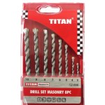 TITAN – Masonry Drill Bit Set – 8 Piece TITAN – Masonry Drill Bit Set – 8 Piece