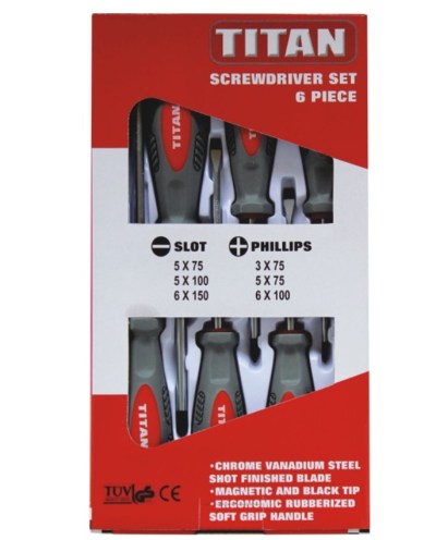 TITAN – Screwdriver Set – 6 Piece TITAN – Screwdriver Set – 6 Piece