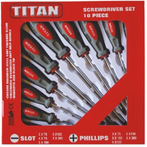 TITAN – Screwdriver Set – 10 Piece TITAN – Screwdriver Set – 10 Piece