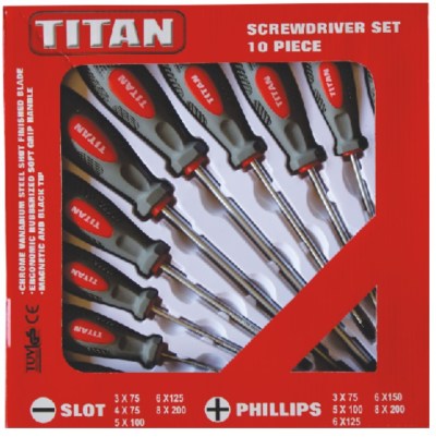 TITAN – Screwdriver Set – 10 Piece TITAN – Screwdriver Set – 10 Piece