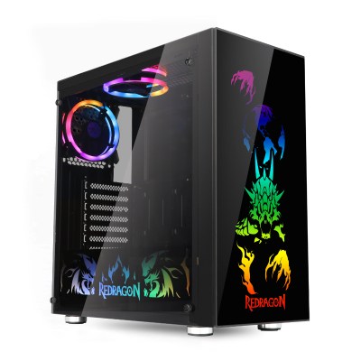 Redragon Steeljaw Pro Tempered Glass RGB ATX Gaming Chassis Redragon Steeljaw Pro Tempered Glass RGB ATX Gaming Chassis