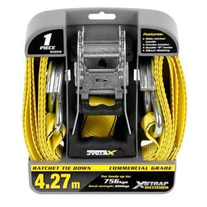 Motoquip X- Strap Commercial Duty Wide Ratchet Tie Downs – 1 Piece Motoquip X- Strap Commercial Duty Wide Ratchet Tie Downs – 1 Piece