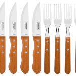 Tramontina 12 Piece Barbecue Set with Natural Wood Handle Tramontina 12 Piece Barbecue Set with Natural Wood Handle