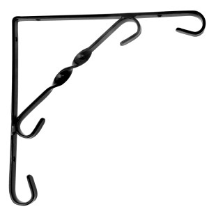 Scroll Shelf Bracket Black – 200X200 Scroll Shelf Bracket Black – 200X200